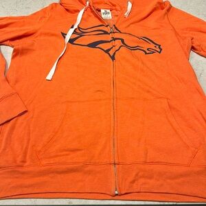 VICTORIA SECRET PINK BRONCOS ZIPUP HOODIE